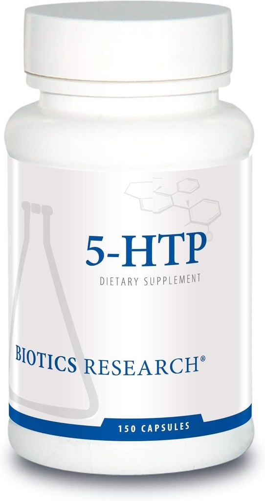 [BRSWGBIDCUBGAAD5] Biotics Research 5HTP 50mg 5HTP Brain Health Promueve la calma Mood Relajado Sentido general de bienestar, producción de serotonina, 150 cápsulas