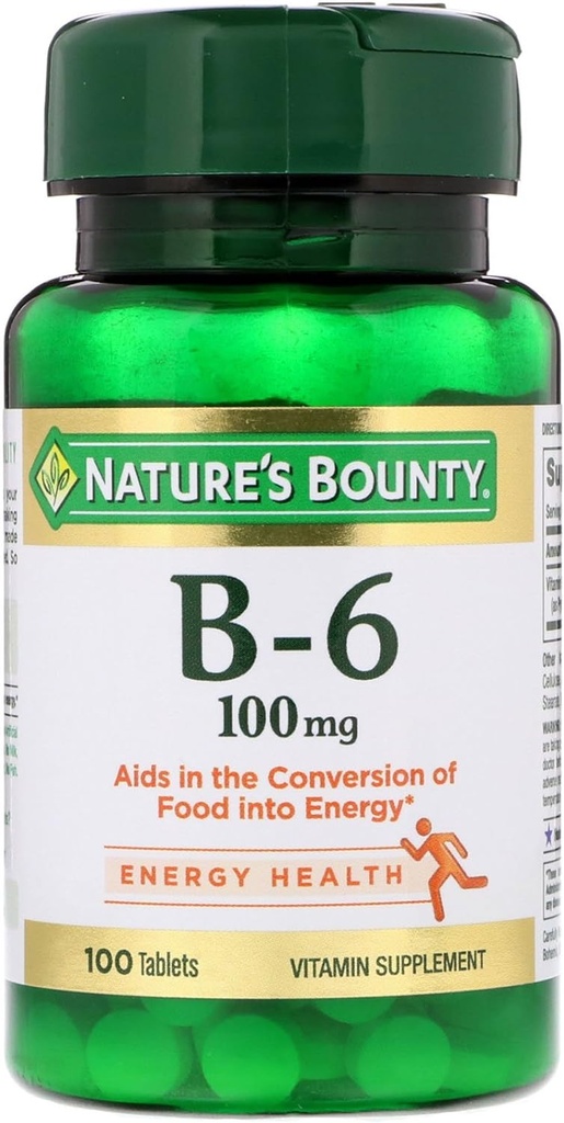 Vitamina B6, 100 mg, 100 Tabletas (Pack of 4)
