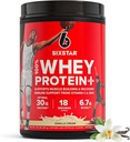 Six Star Whey Protein Powder Plus - Muscle Building " Recovery Formula with Whey Isolate Powder, BCAAs, 30g Protein, Immune Support - Post-Workout Supplement - Vanilla Cream, 1.8 lbs