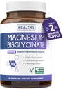 Alta Absorción Magnesium Bisglycinate Capsules - Clínicamente Validado Buffered y Chelated Magnesium Suplemento - 1 Daily Vegan Capsule with Lab Verified Gentle 200mg Serving (2 Month Supply)