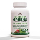 COUNTRY FARMS Super Greens Vegicaps, 32 Super Foods, Whole Food Supplement, Greens, Fruit, Vegetables, Mushrooms & Probiotics, Rich in Antioxidants & Phytonutrients, 120 Cuenta, 60 Servings