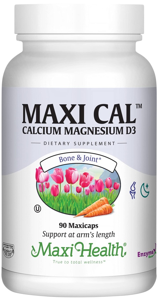 Calcio de salud Maxi 1000 mg Suplemento con vitamina D3 (1000 UI) y Magnesio (500 mg) - Bono, dientes y apoyo conjunto para hombres y mujeres - 90 cápsulas