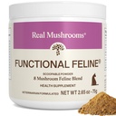 Mushrooms reales Gato suplemento Polvo – Mushroom orgánico Blend con Krill Antártico & Ashwagandha – Vitaminas para gatos mayores o gatitos – 2.65 oz Fórmula funcional