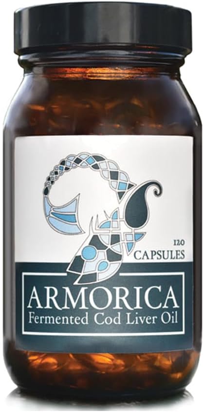 Fermented Cod Liver Oil - Cold Procesado, Lacto-Fermented & Raw Cod Liver Oil - Fabricado exclusivamente con Atlantic Cod (Unflavoured, 120 Capsules)