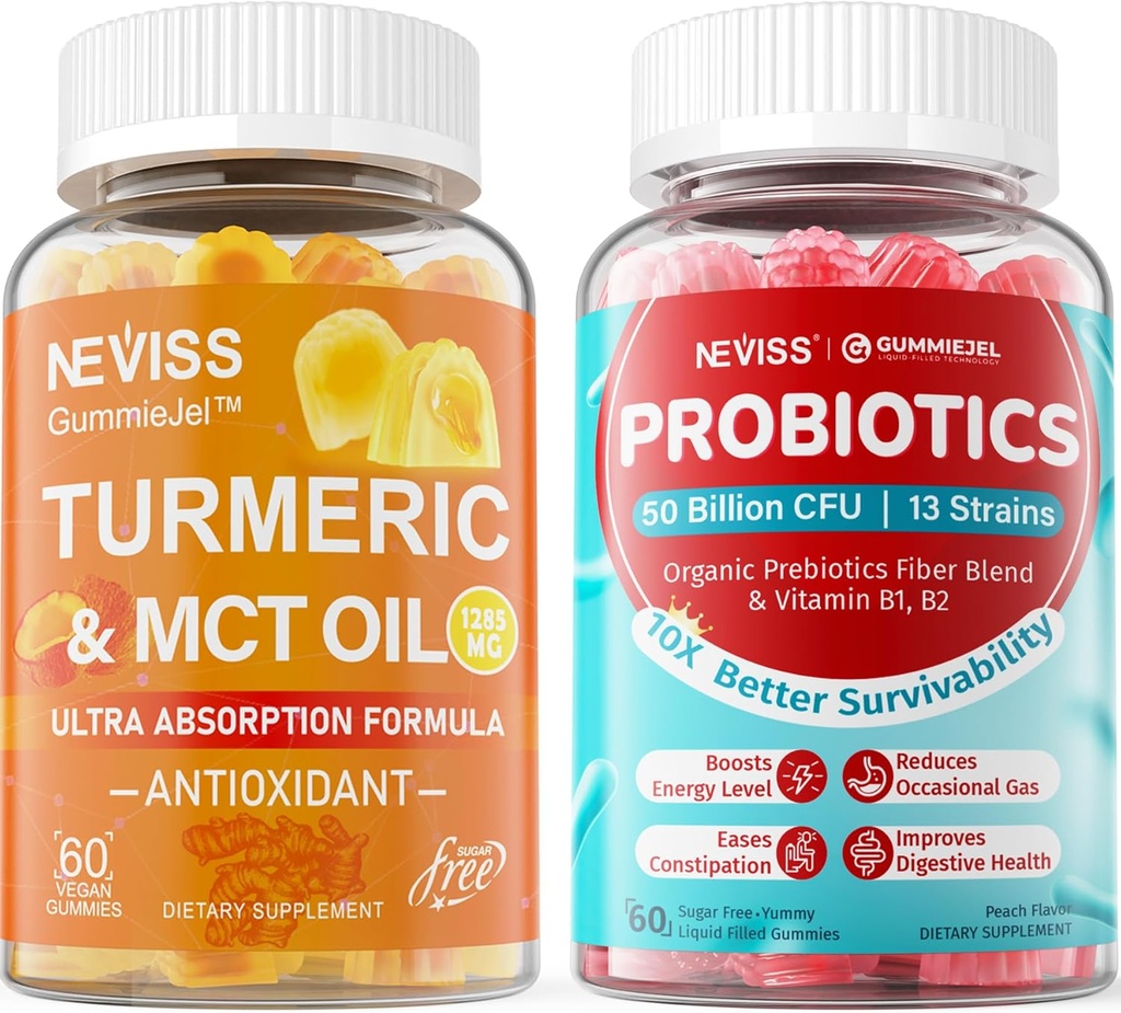 Turmeric Gummies 1000mg + azúcar Probióticos gratis Gummies