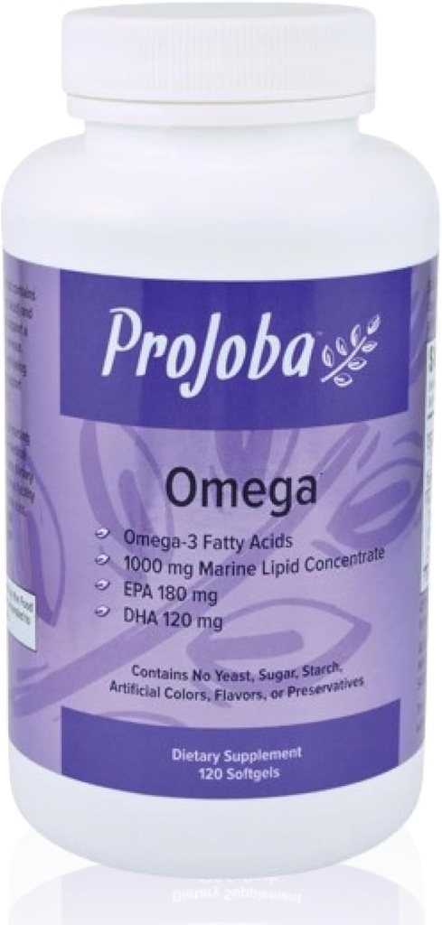 [BRSWKGQ6CYPR2CDM] Youngevity Projoba OmegaTM - 1000 mg Omega-3 - High-Potency - 180 EPA & 120 DHA para promover la salud cerebral y cardíaca -120 Softgels (Pack of 2)