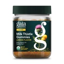 Gaia Herbs Milk Thistle Gummies - Suplemento Herbal con Propiedades Antioxidantes para la salud del hígado " Detox - Lemon Flavored - 60 Gummies Vegan