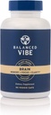 Balanced Vibe Brain Fórmula Silencio Orgánica Planta-Basada Nootropic for Focus, Clarity & Memory ← Mane de los Leones Orgánicos, Ginkgo, Bacopa, Rhodiola, Gotu Kola