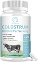 Bovine Colostrum Capsules 1000mg - Bovine Lactoferrin Suplemento con 35% IgG Inmunoglobulinas para Gut Wellness, Muscle Recovery, Immune Support, Hair Growth, Gluten-Free, Non-GMO 120 Capsules