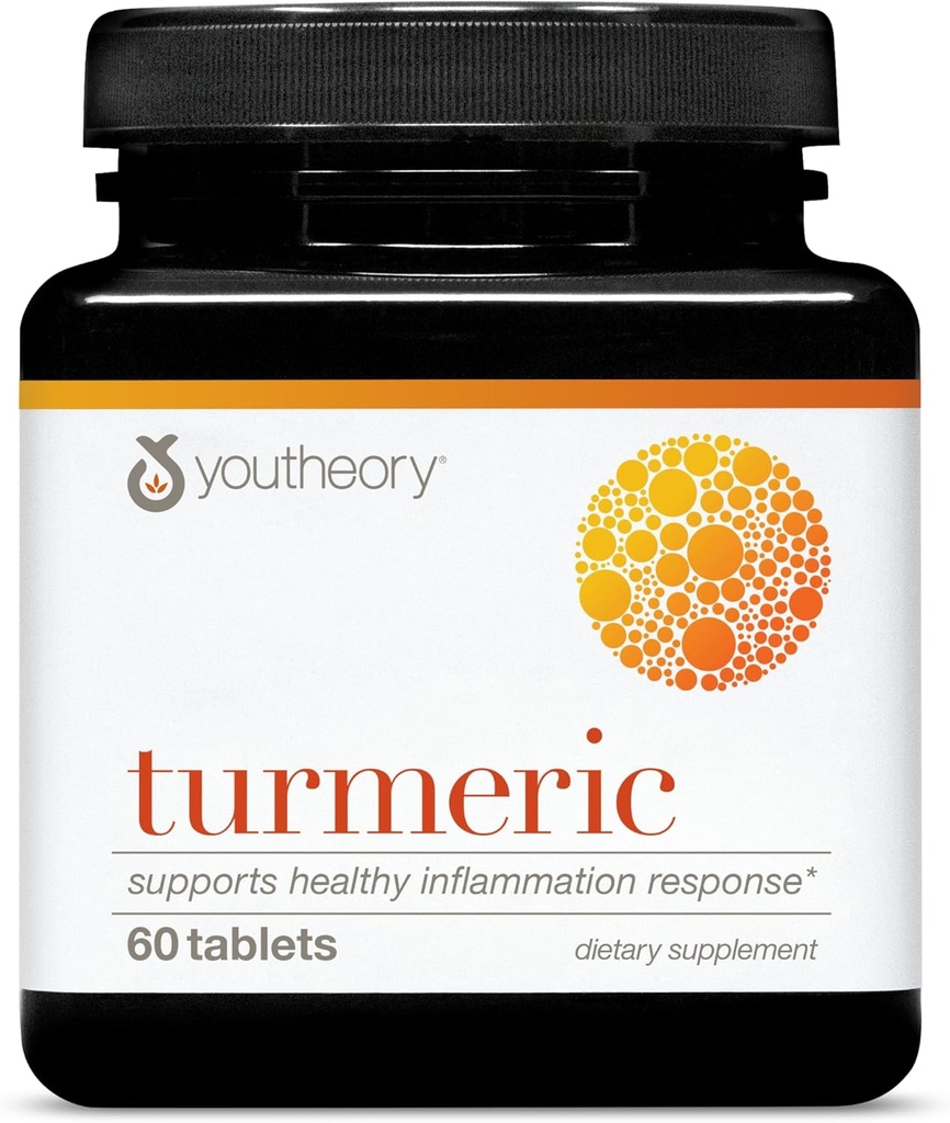 Turmeric de Teoría - 450 mg - con hoja de pimienta negra - Soportes Conjunto " Salud cerebral* - Contiene Bioenhancers, Curcuminoides " Extractos de hierbas - 60 Tabletas (20-Day Supply)
