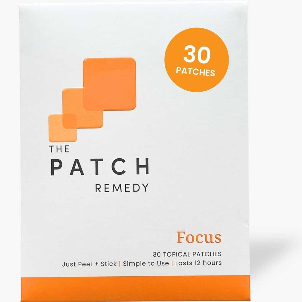 Focus Patch ¦ Ginkgo Biloba, Acetyl-L-Carnitine, Bacopa, Magnesium L-Threonate, Green Tea TEN 30 Patches