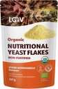 Flandes de levadura orgánica no fortificada - Vegan, Gluten Free, Non-GMO Noche infortificada - Buena fuente de vitaminas naturales B - No se agrega sal o azúcar - bolsa sellable, 8 onzas (227 gramos)