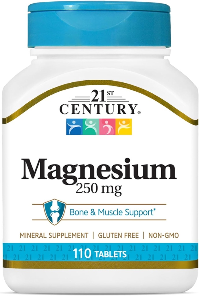 Magnesio del siglo 21 250 mg Tabletas, 110 Condes