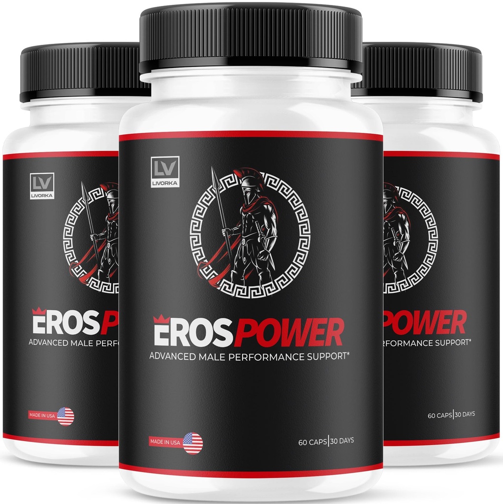 (3 Pack) Eros Power Supplement - Eros Power Supplement Para Hombres, Eros Power, Eros Powder Supplement, ErosPower Advanced Formula, Eros Power Capsules Para Hombres, Eros Power Pills, 180 Capsules Por 3 Meses