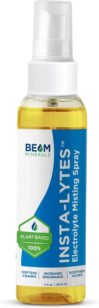 BEAM MINERALS Insta-Lytes ← Cómo detener los calambres de las piernas inmediatamente Electrolyte Misting Spray ¦ Fulvic Acid Trace Minerals ← Fast Micronutrients Suplementos TEN 2 fl Oz