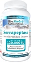 Bio Absorb Serrapeptase Enzyme, High Potency 120000 Units (SPU), 200-Day Supply, Delayed Release Vegetarian Capsules (DRcaps) para la absorción máxima