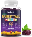 NuBest Tall Gummies for Kids Age 2+ " Adolescentes  durable Bone Strength, Inmunity, Digestive Health with Calcium, Vitamin D3, K2, B Complex, Magnesium, Zinc TEN 20+ Gummies de bayas de vitaminas, No Añadido azúcar