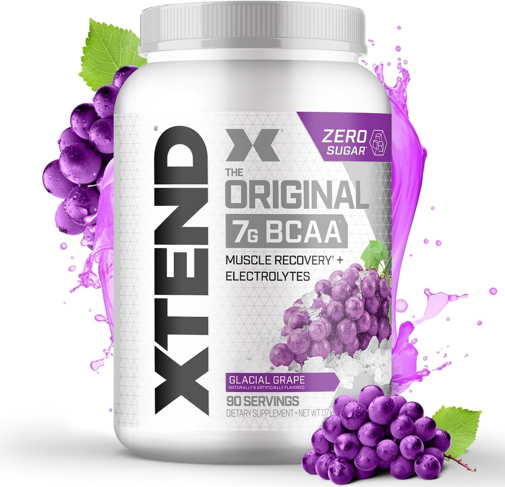 Original BCAA Powder 7g BCAA y 2.5g L-Glutamina, Sugar Free Post Workout Muscle Recovery Drink with Amino Acids for Men & Women, 90 Servings