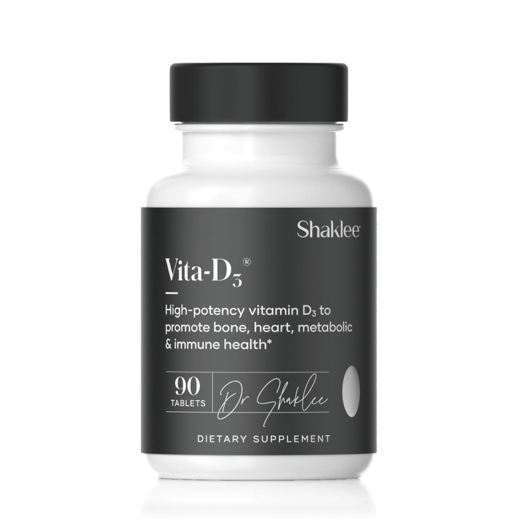 Shaklee - Vita-D3® 2,000 UI - Vitamina D3 de alta potencia para el hueso, el corazón y la salud inmunitaria ← Vitamina D, Mejorar la absorción de calcio y bienestar general  1 Tablet Daily - 90 Tablets