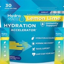 HydroMATE Electrolyte Powder Lemon Lime Hydration Packets Low Sugar 30 Cuenta