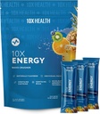 10X Health - Energy Wave Crusher - Energy Drink with 200mg Caffeine, BCAAs, B Vitamins, Acelerated Absorption - Tropical Punch Pre-Workout Drink - 15 Drink Mix Packets (Wave Crusher - Energy)