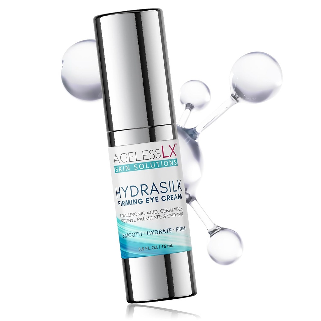 [BRSRMY3YCBYAM3YU] Hidrasilk Eye Cream - Firming Under Eye Cream for Dark Circles and Puffiness - Hialuronic Acid Moisturizer for Wrinkles, Fine Lines and Puffy Eye Bags - 0.5 OZ