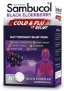Sambucol Cold y Flu Relief Tablets - Homeopática de Medicina Fría, Remedio Frío para Adultos, Black Elderberry for Colds, Zinc Cold Remedy - 30 Conde