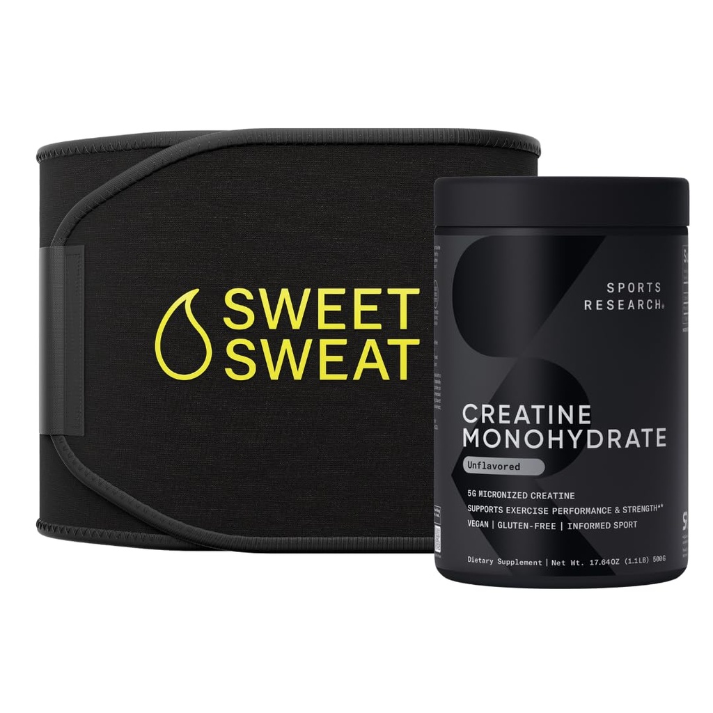Investigación Deportiva Cretina Monohidrato y Dulce Golpe de la cintura - Negro y Amarillo (pequeña)