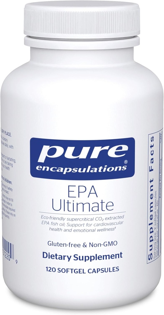 Pure Encapsulations EPA Ultimate - Eco-Friendly Supercritical CO2 Extracted EPA Fish Oil Concentrate - 120 Softgel Capsules