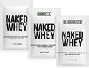 NAKED Whey Sample Pack - Unflavored, Chocolate y Vainilla