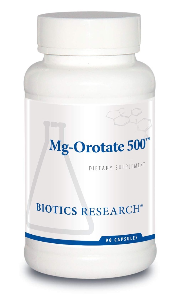 Biotics Research Mg Orotate 500mgTM Magnesium Orotate - 2 cápsulas por servicio (1000mg) - Cardiovascular Support Heart Health, Relajación general, Mejora el sueño y la relajación muscular - 90 caps