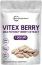 Micro Ingredientes Vitex Berry Supplement, 1,000mg Por Serving, 240 Caplets ← Potent Chaste Tree Berry Extract ← Promueve Menstrual, Fertilidad, " Hormon Balance for Women ← Non-GMO