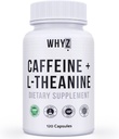 WHYZ Caffeine Pills with L-Theanine, 120 Capsules, Nootropic Stack Energy Pills, Energy Vitamins for Sustained Energy Focus " Cognitive Function, L Theanine Caffeine Energy Supplements for Women & Men
