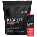 Estudios Deportivos Hydrate Electrolytes Powder Packets - Sin azúcar &amp; naturalmente saboreado con vitaminas, minerales y agua de coco - soporta hidratación - 16 Packets - Cereza Pomegranada