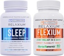 Relaxium Sleep & Joint Relief Bundle, Melatonin " Ashwagandha Ayuda al sueño + CurcuTame " Condroitina de Glucosamina, 60 cápsulas cada uno, Apoyo libre de drogas para el sueño " salud conjunta
