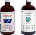 LIQUIDHEALTH Adult Complete Multiple & Children's Complete Multiple Daily Liquid Multivitamin Bundle for Family - Support Global Health, Boost Immune System - Made in USA, Whole Foods, Vegan, Non-GMO