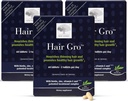 NUEVA GRUPO NORDIC de cabello, Suplemento de crecimiento del cabello, Biotina & Palm Fruit Extract Tocotrienols for Natural Regrowth, 60 Conde (Pack of 3)