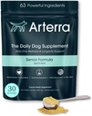 Senior Dog Powder Suplemento " Food Topper – 63 Ingredientes para la salud conjunta, Gut, Immune " Brain Health – Daily Longevity Multivitamin with Glucosamine, Probiotics, and Fish Oil TEN 30 Scoops