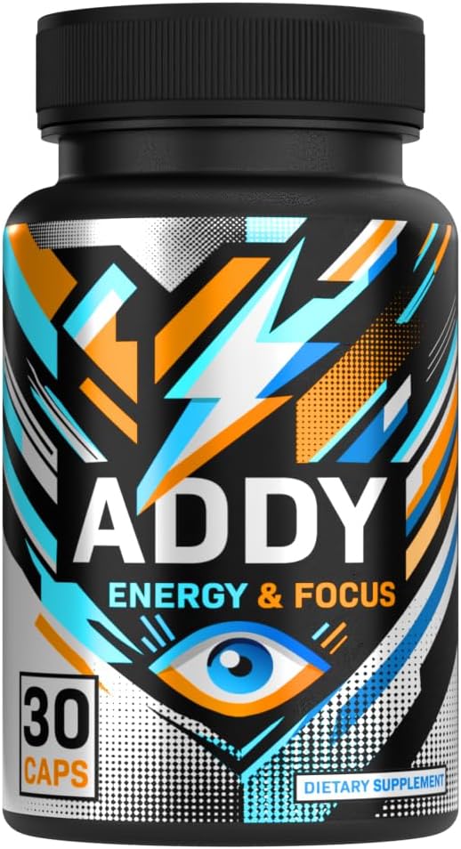 Addy Energy - Focus & Energy Supplement - Brain Booster - Adderall Alternative - Focus, Incrementar la productividad - Clean Energy - Sharp Focus - 30 Day Supply
