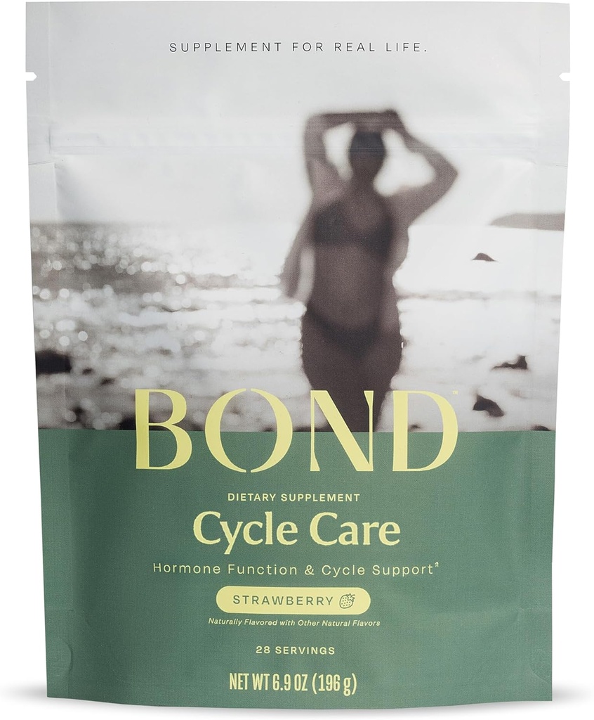 Ciclo Cuidados PMS Apoyo Suplemento para Mujeres – Cañazo, Mood & Hormon Balance Apoyo con Ashwagandha, Glutathione, Magnesio, Probióticos & Turmérico – 28 Servimientos, Sabor de Fresa