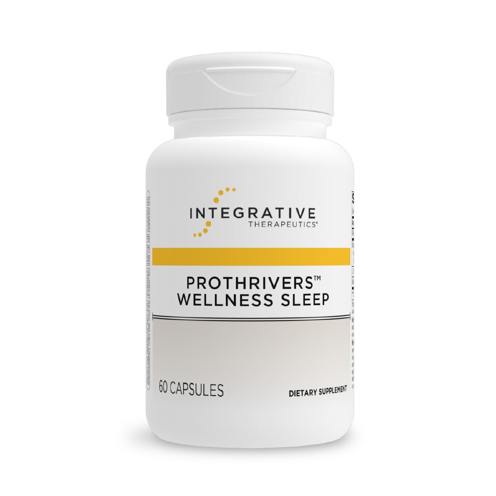 Terapéutica Integrativa ProThrivers Wellness Sleep - Suplemento de Apoyo al sueño para adultos* - Soporte con Melatonin &amp; Magnesium - Vegan, Gluten-Free &amp; Dairy-Free - 60 cápsulas (60 piezas)