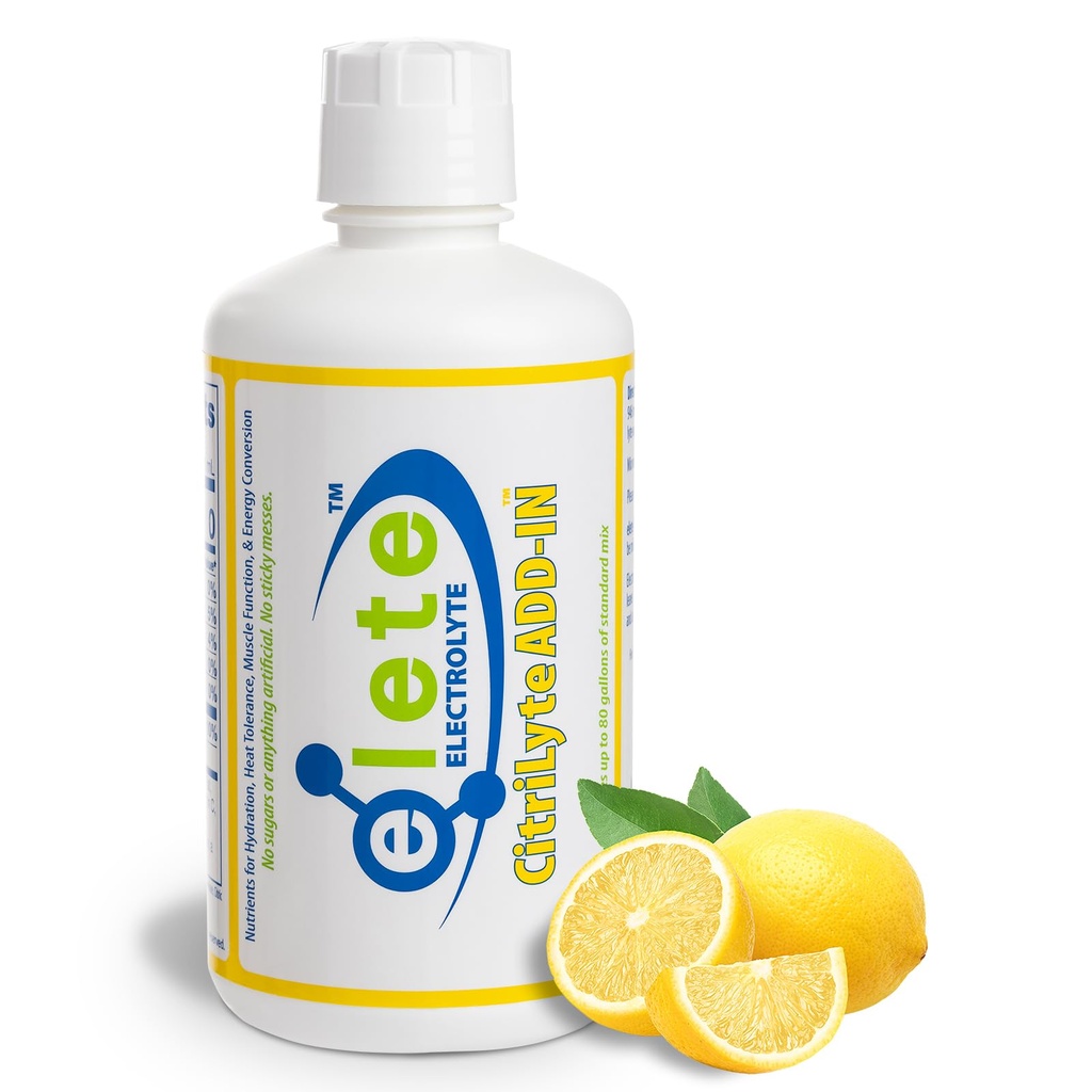 elete CitriLyte Electrolyte Add-in Hydration Drops TEN Sodium, Magnesium, Potassium ANTE Slight Lemon Flavor, All Natural ANTE Leg and Muscle Cramp Relief ANTE Transform Any Drink into a Sports Drink, 32 oz