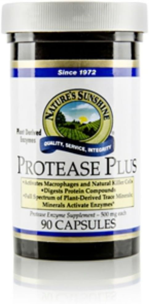 [BRSWIYQ6CIARGE3G] Sunshine Protease Plus, 90 cápsulas vivieron Suplementos Digestivos Poderosos con 60.000 HUT Protease to Break Down Proteins and Amino Acids
