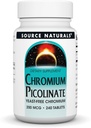 SOURCE NATURALS Chromium Picolinate 200 Mcg Tablet, 240 Conde