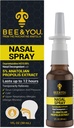 BEE y Usted Propolis Nasal Spray, 100% Pura Propolis Extract, Sinus & Congestion Relief, Natural Decongestant, Alergía Soporte, Nasal Moisturizing Spray