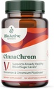Suplemento dietético de CinnaChrom — Picolinato de cromo, cápsulas de canela — Ingredientes naturales para la salud general — Suplemento vegetal, sin gluten, 120 cápsulas