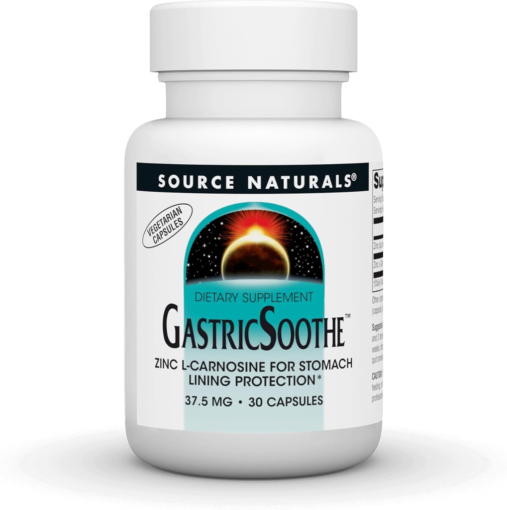Fuente Natural GastricSoothe Zinc L-Carnosine* - 30 Veggie Caps