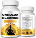 Candida Cleanse - Soporte de Gut & Colon, Fórmula Avanzada - Hoja de orégano, Wormwood, Nogal Negro, Ácido caprílico