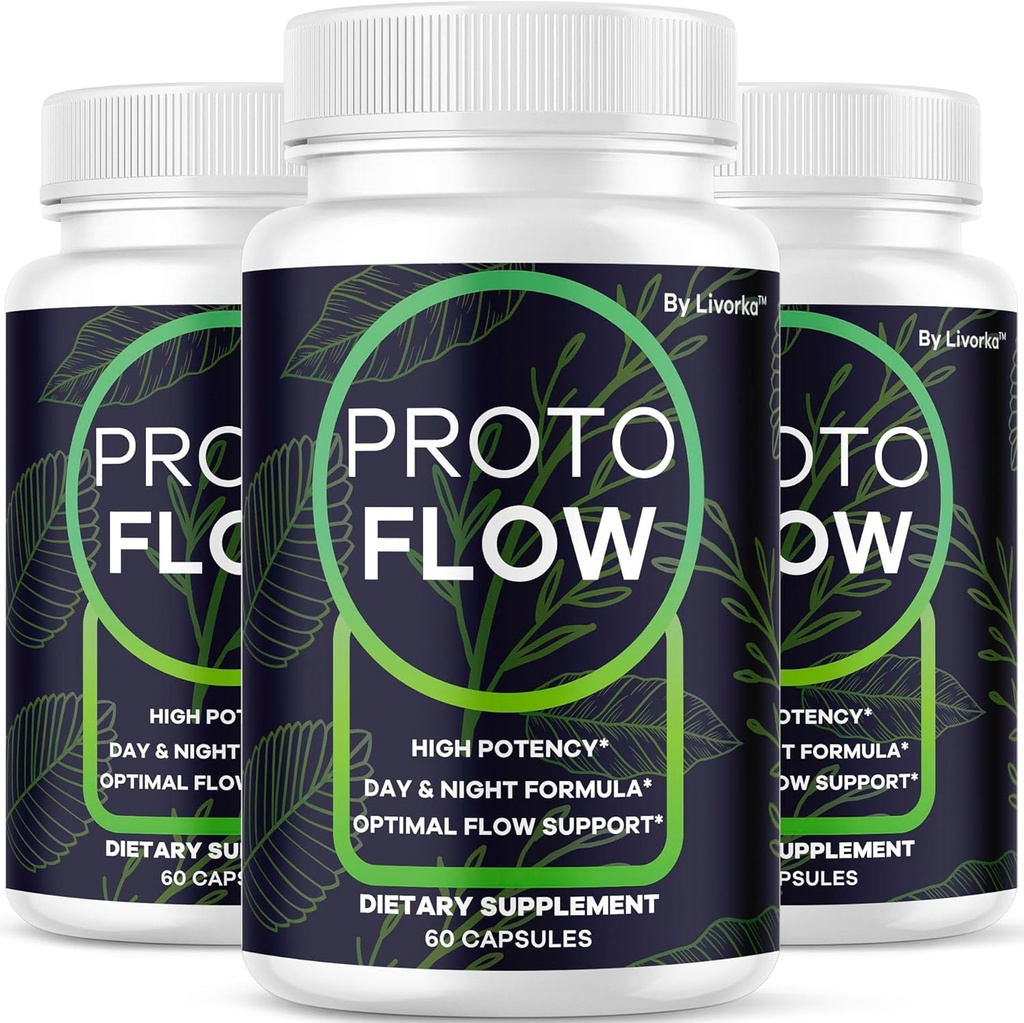 (3 Pack) Flujo de proto - Proto Flow Support, ProtoFlow, ProtoFlow Reseñas, ProtoFlow Formula, Proto Flow Male Capsules, Proto Flow Suplemento para Hombres, Proto Flow Pills, 180 cápsulas para 3 meses