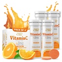 NATURALEZA Vitamina C 1000mg Tablas efervescentes - Potent Immune Support VIT C with Zinc Supplement - Sugar-Free & Vegan Fórmula ← Dissolvable Vitamin C Tablets - Agua Soluble Fizzy Elixir - 40CT